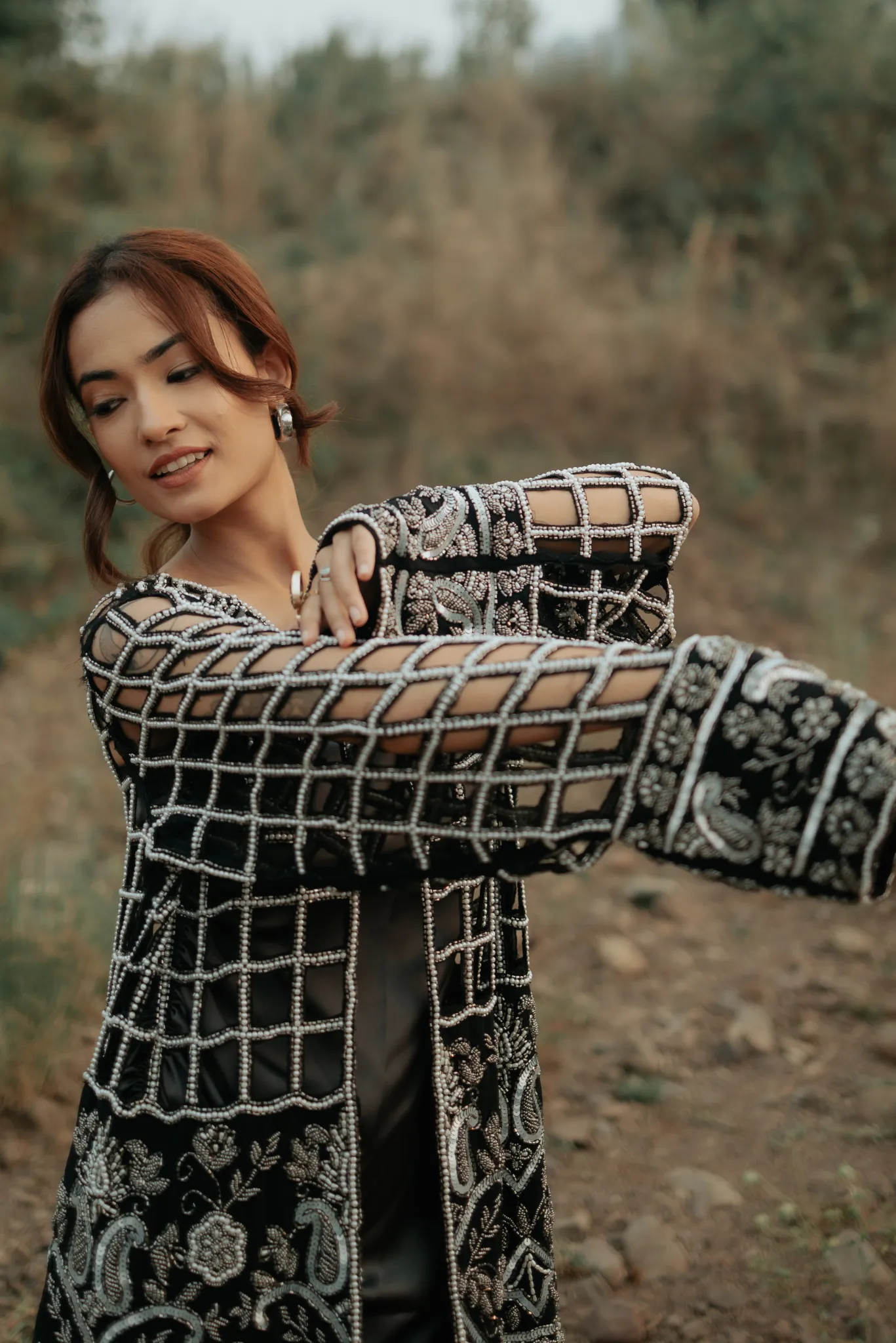 Fusion Hand Embroidered Cut work Jacket