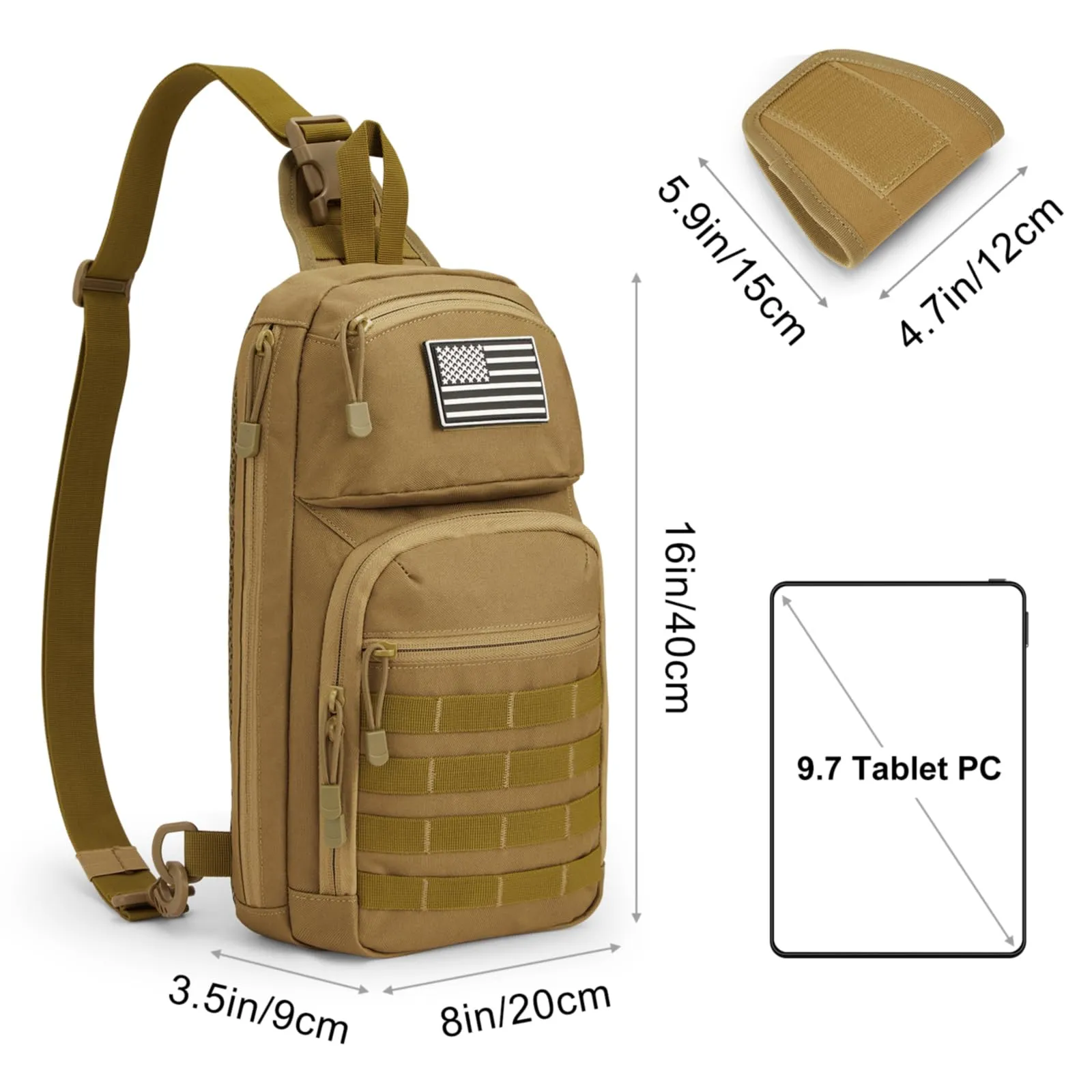 G4Free 10L Tactical EDC Sling Bag