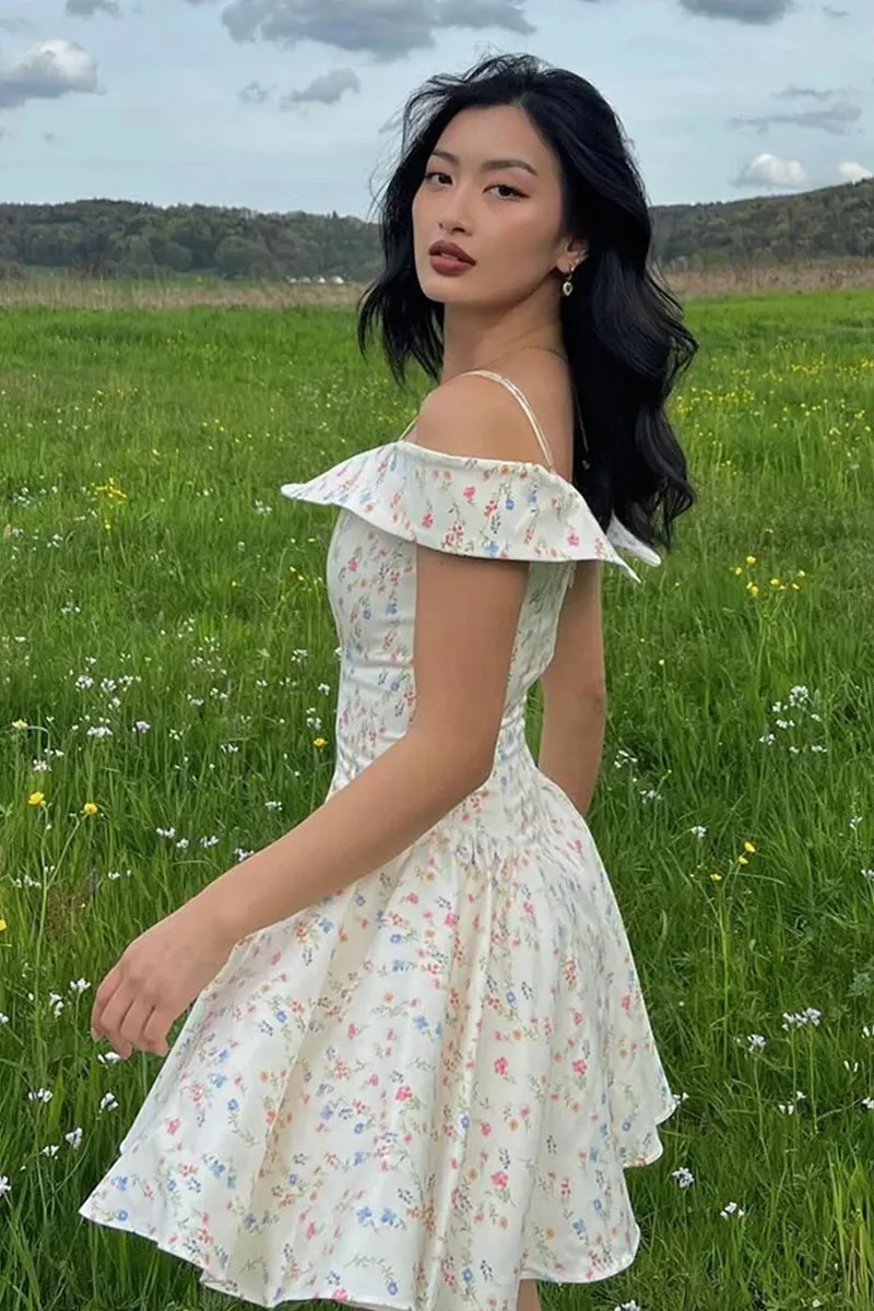 Gardenia Floral Graceful Print Mini Dress