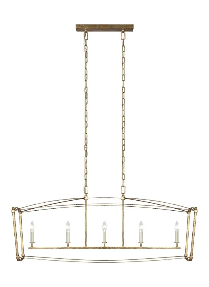 Generation Lighting - Feiss 5 - Light Linear Chandelier F3326/5