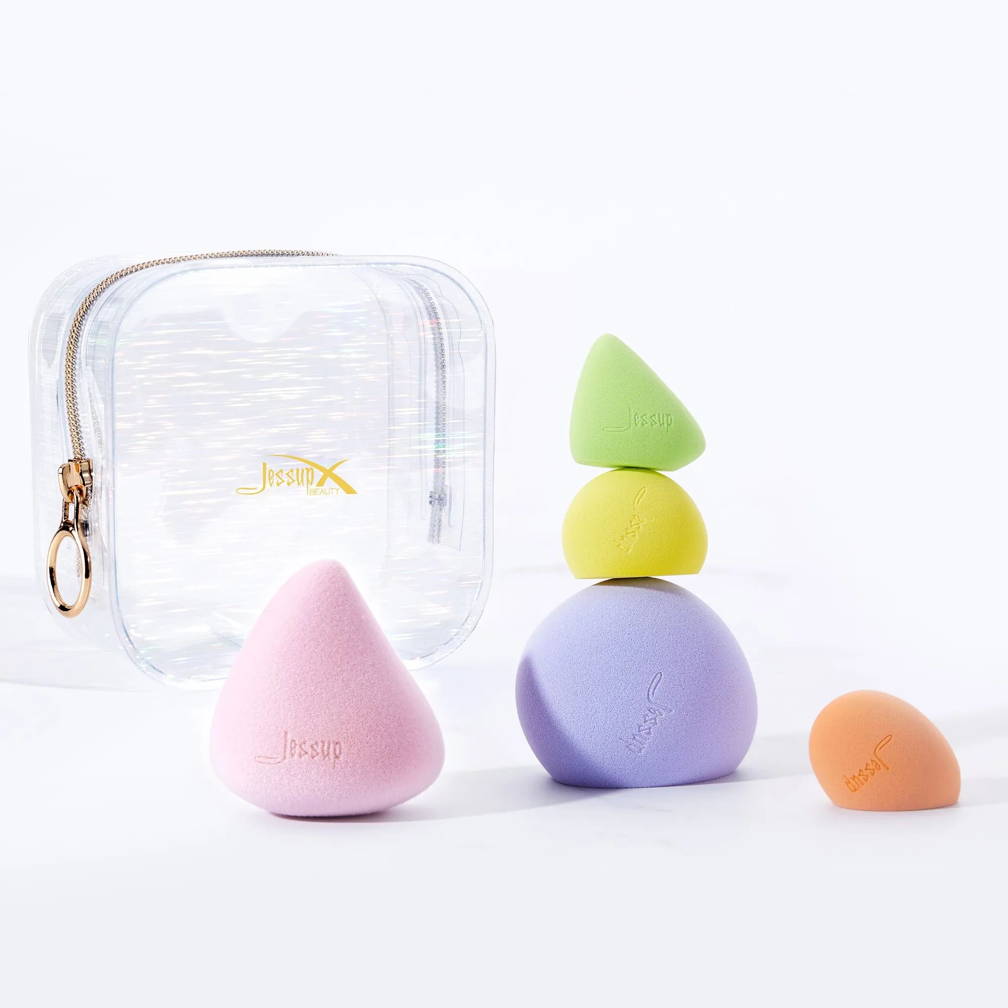 Gift Set Colorful Brushes with Sponges   Case   Bag T319