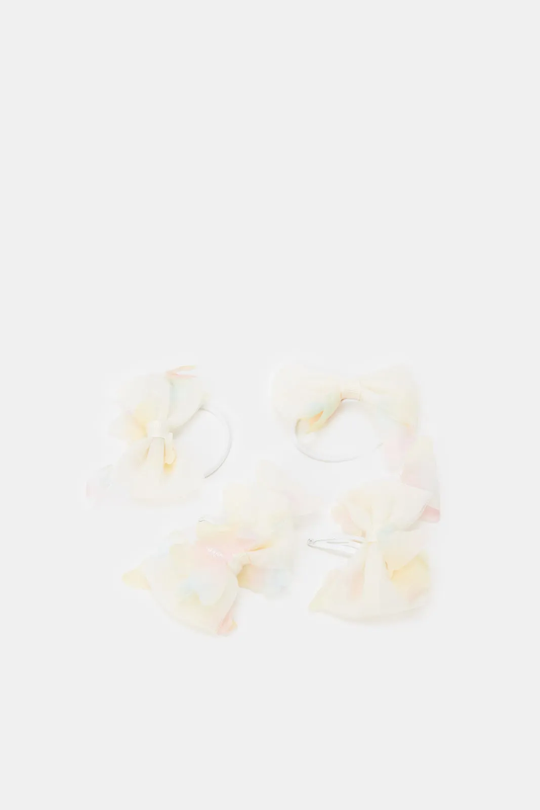 Girls Multicolor Bow Hair Clip (Pack of 4)