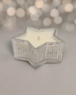 Glass Star Shaped Wax Candle