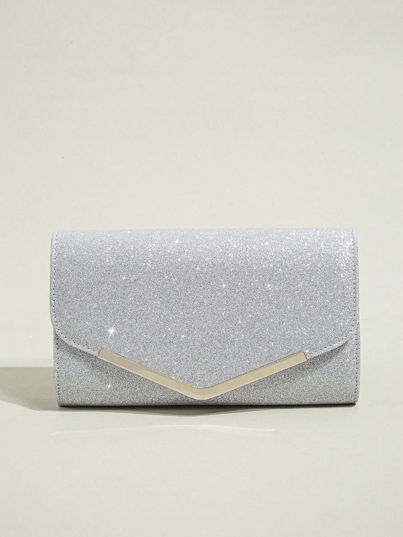 Glitter Clutch Purse Evening Envelope Handbag With Detachable Chain Strap
