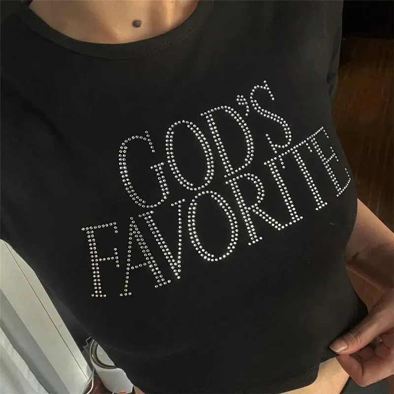 God's Favorite Stylish Rhinestone Top