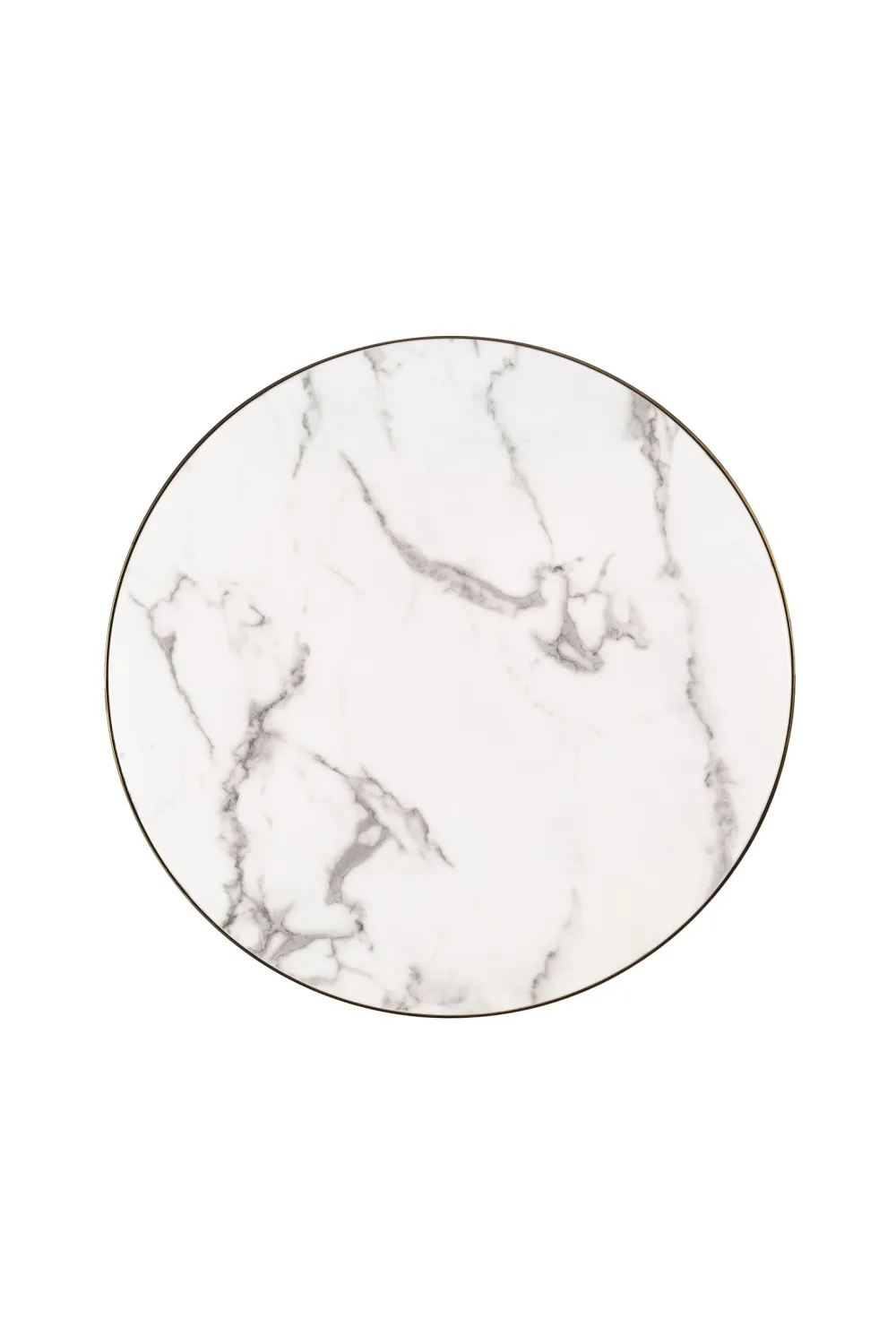 Gold Framed Marble Pedestal Coffee Table | OROA Odin