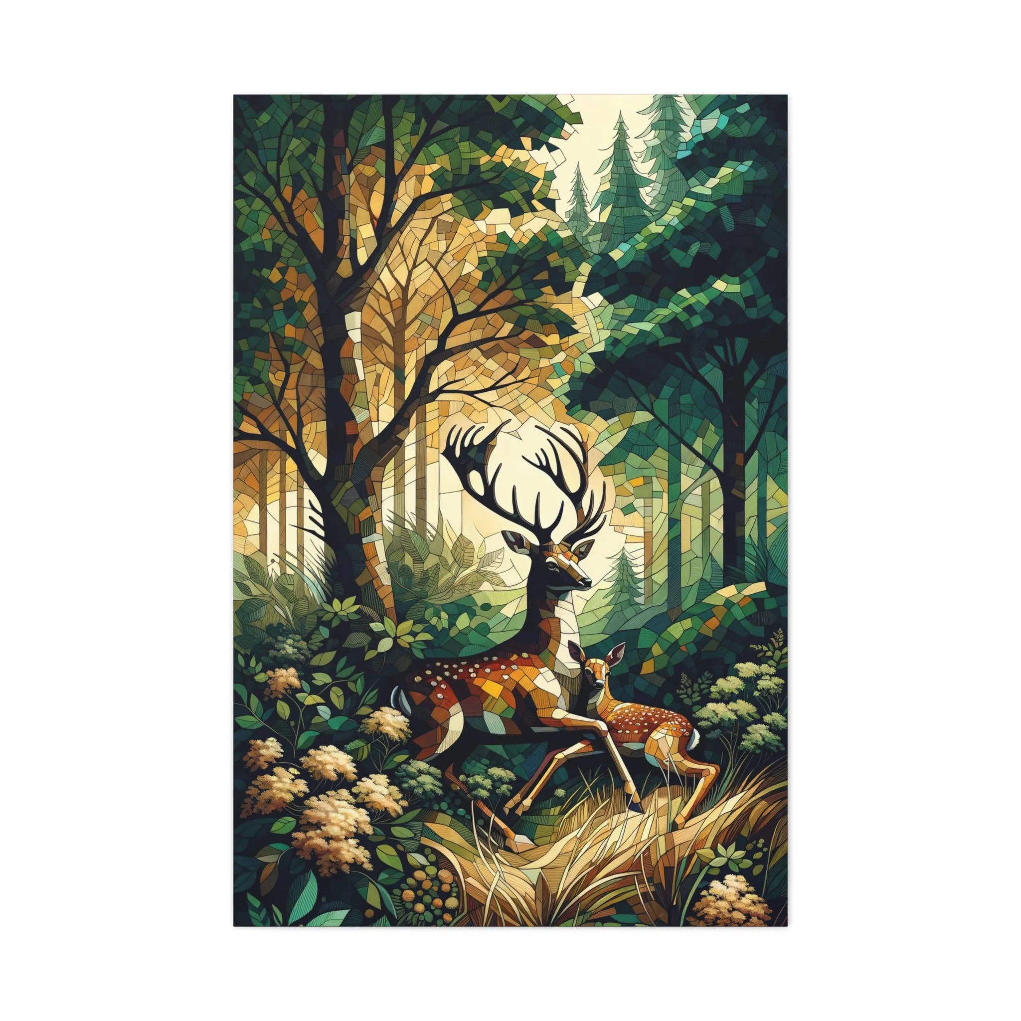 Graceful Forest Deer Canvas Print