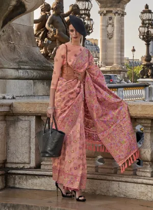 Graceful Handloom Organza Saree with Matching Blouse