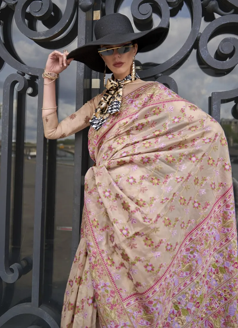 Graceful Handloom Organza Saree with Matching Blouse