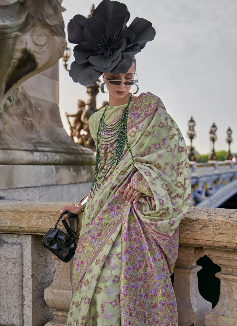 Graceful Handloom Organza Saree with Matching Blouse