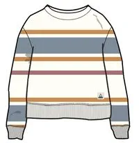 Graceful Textured LS Top - Multi Stripe