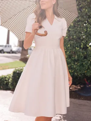 Graceful V-neck Loose Midi Dress