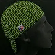 Green & Black Houndstooth Welding Hat