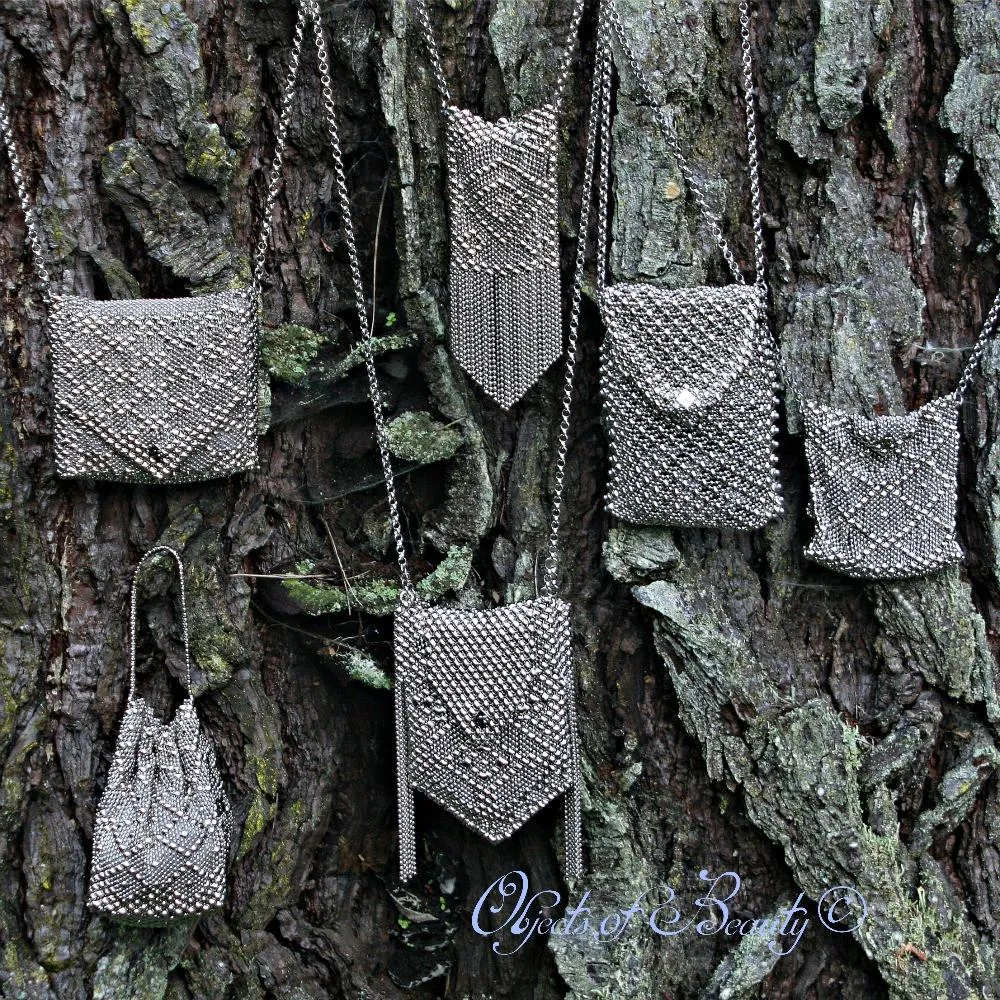 Guinevere Fringe Mesh Bag | SG Liquid Silver