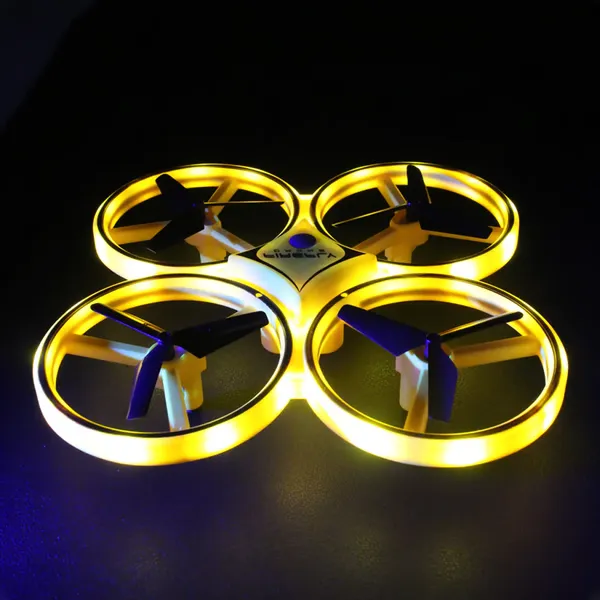 Hand Controlled Drone with LED Lights & Gesture Control