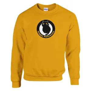 Happy Halloween Cat | Adult Unisex Crewneck Sweatshirt | Gildan® 18000