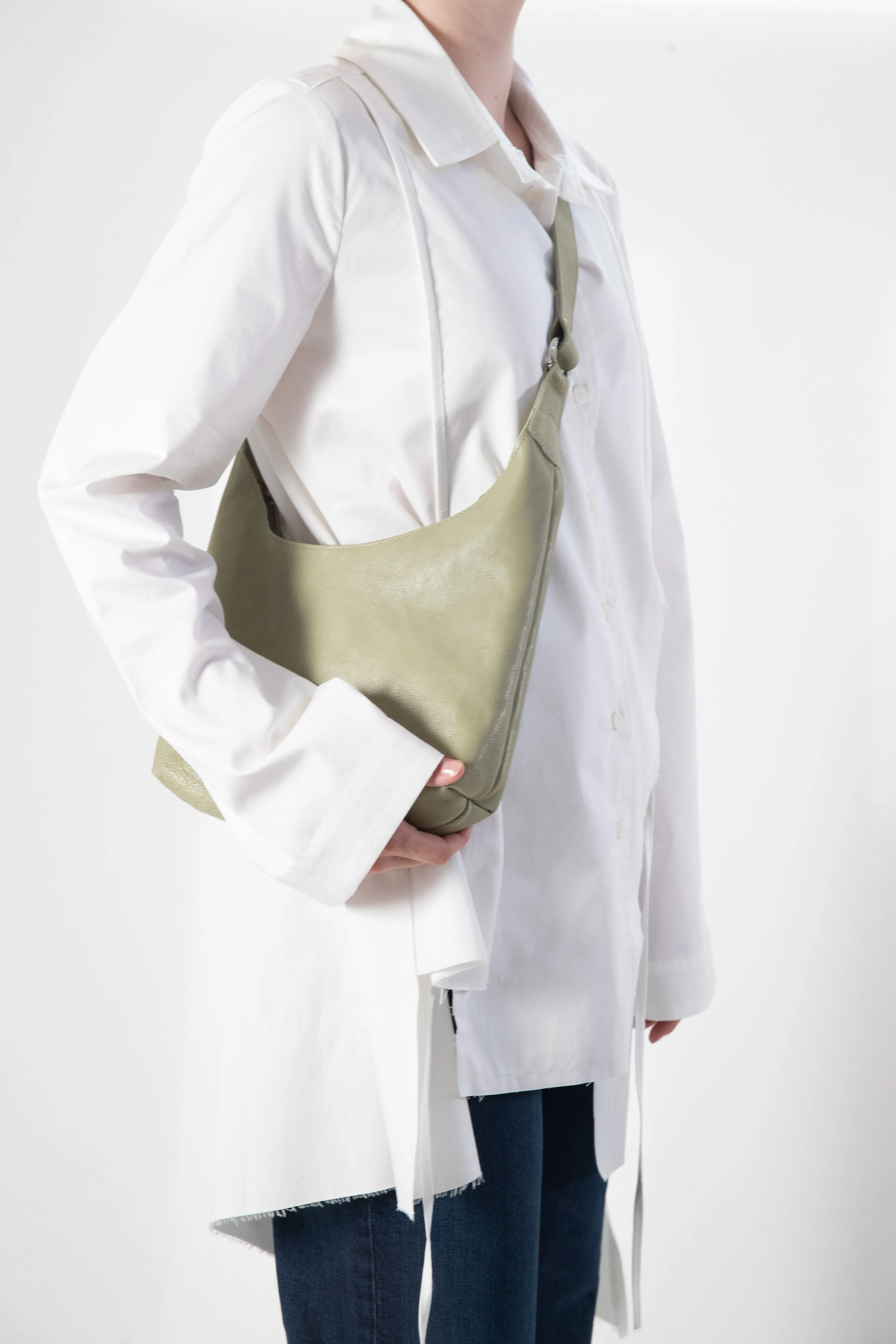 Harpers Emporium Shoulder Bag in Sage Leather