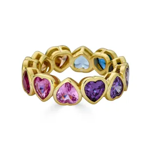HEART BEZELED CZ RING