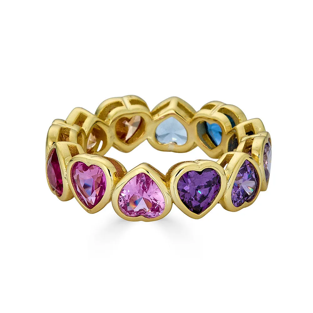 HEART BEZELED CZ RING
