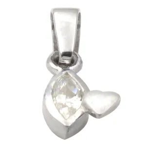 Heart-Shaped Cubic Zirconia Silver Pendant Jewelry â€“ Elegant & Affordable