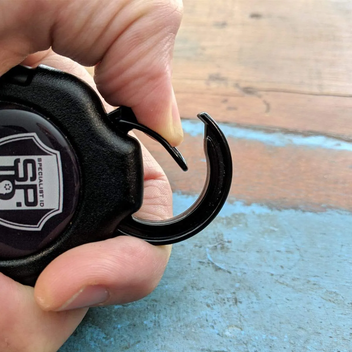 Heavy Duty Retractable Ratchit Keychain Tether Reel for Multiple Keys with Clip and Locking Feature