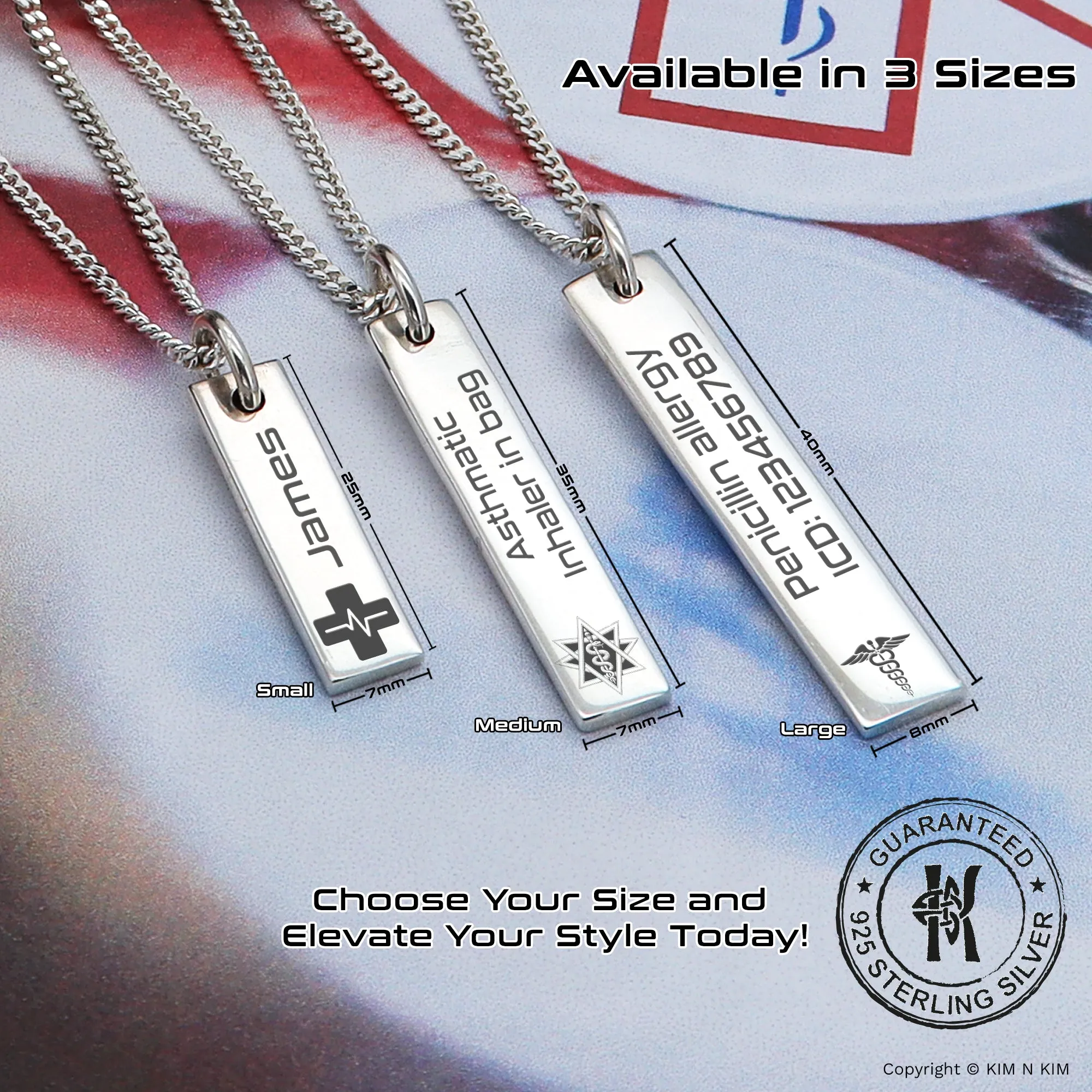 Hypoallergenic Medical Alert Necklace