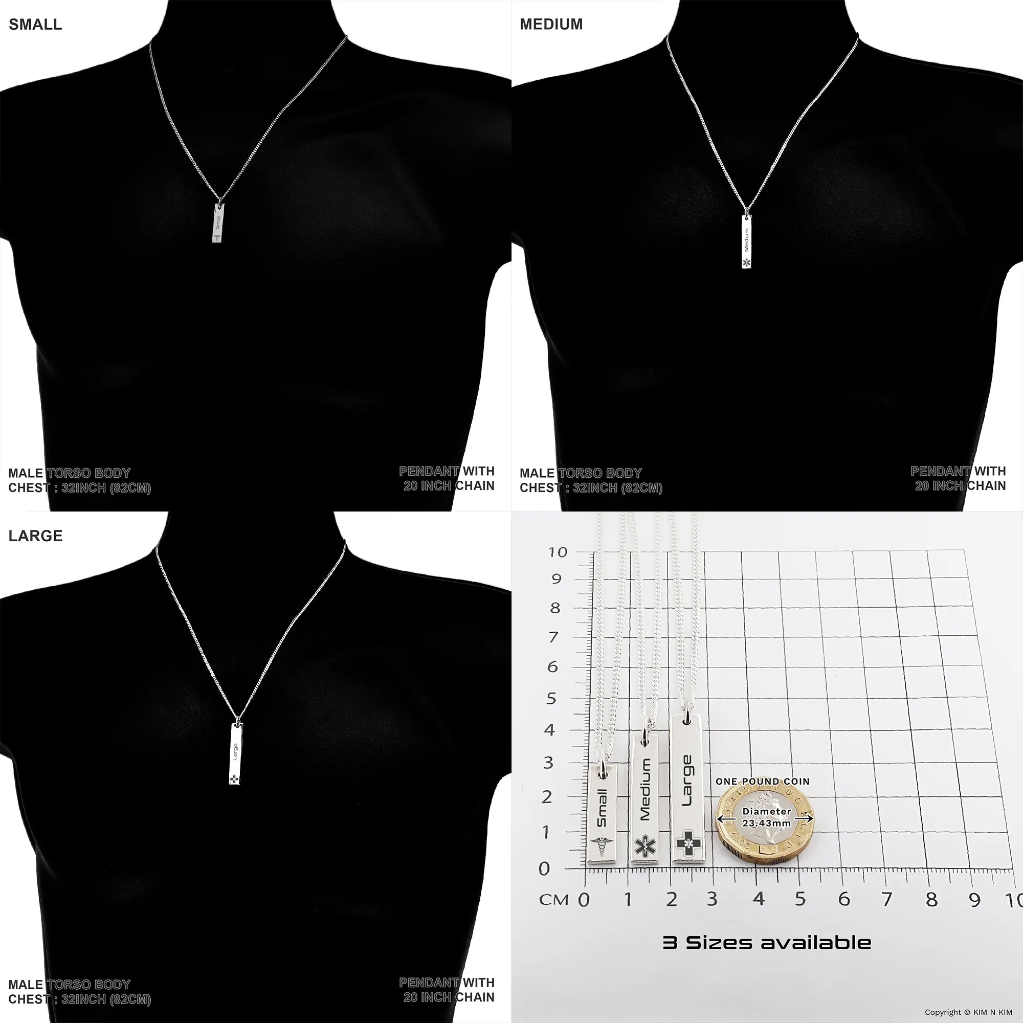 Hypoallergenic Medical Alert Necklace