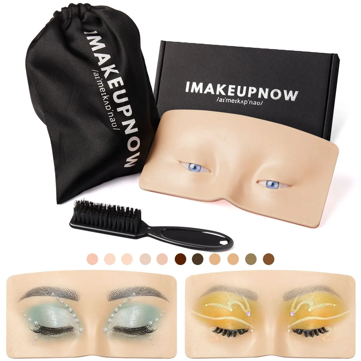 Imakeupnow - Makeup Practice Face Board  #11-1 Pale 5 - Blue Eyes