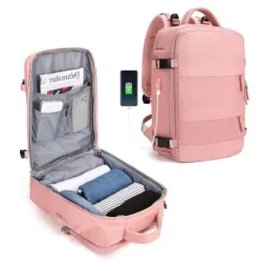In Stock  Small Size Waterproof Travel Bag Backpack USB Luggage Schoolbag Travel Washing Set Fashion