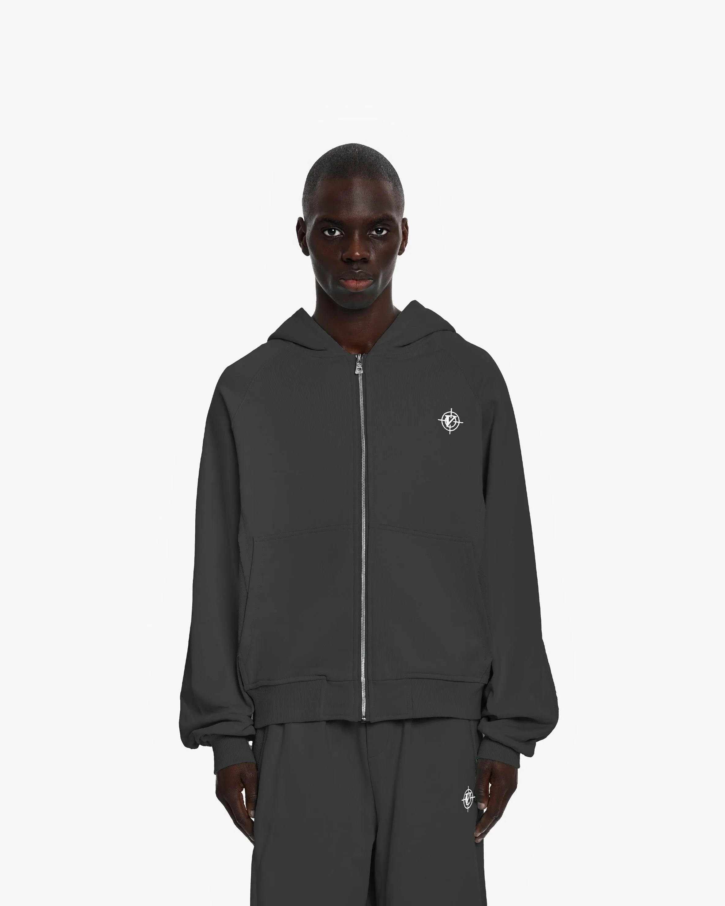 INSIDE OUT ZIP HOODIE ASH GREY