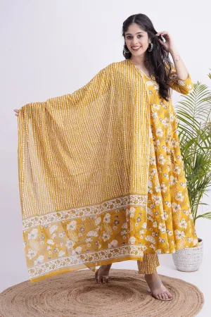 Jaipuri Cotton Angrakha Pant Set