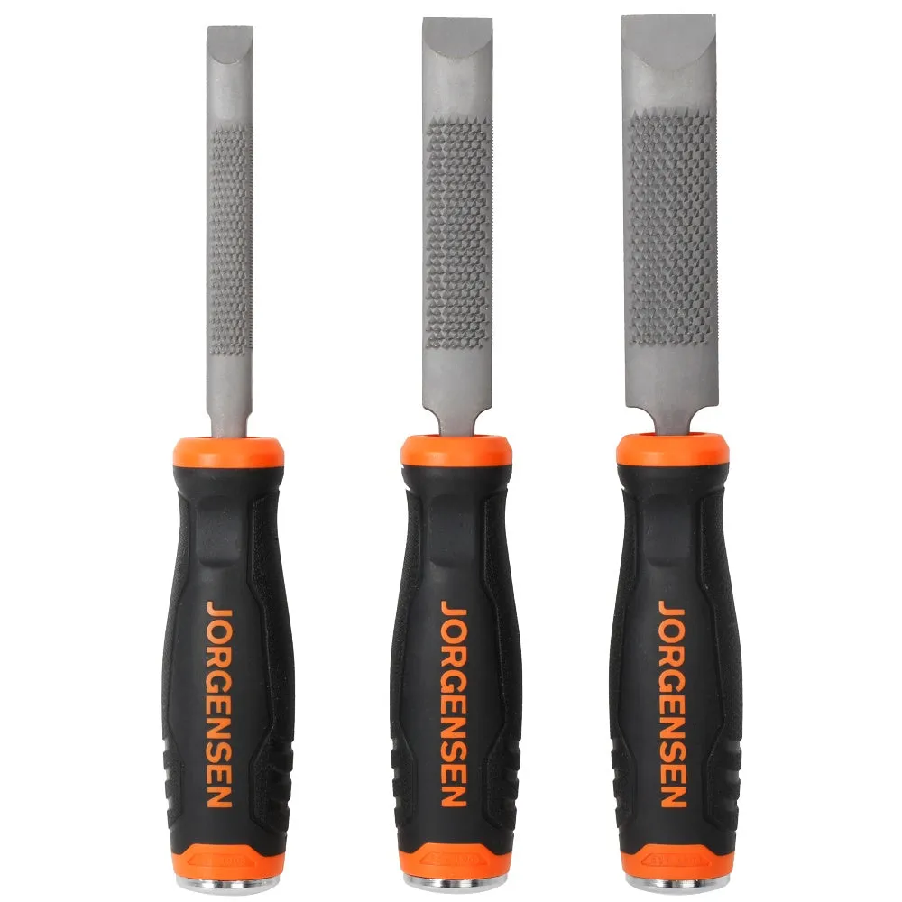 JORGENSEN RASP &  CHISEL 3PC SET WITH METAL STRIKING END CAP JORGENSEN AC70580