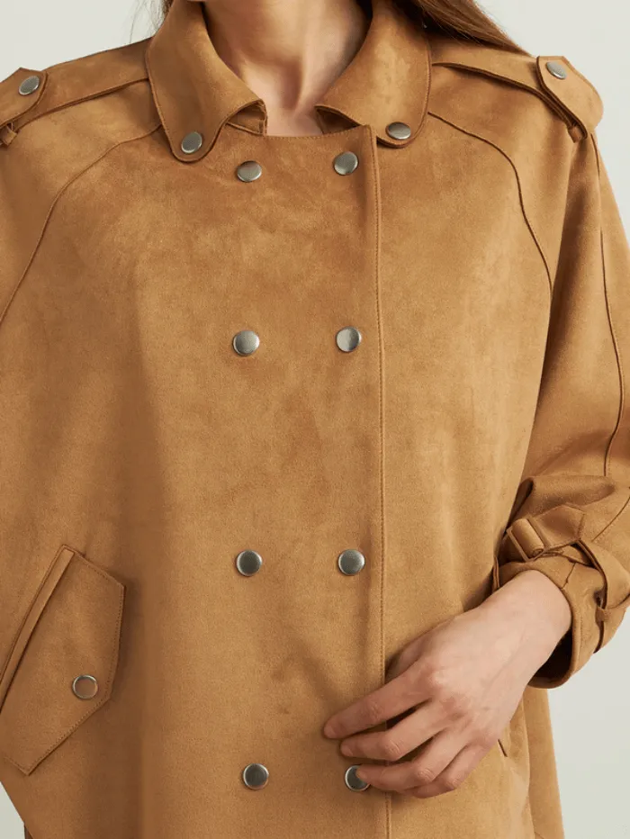 Joseph Ribkoff Camel Faux Suede Jacket 213896 (A)