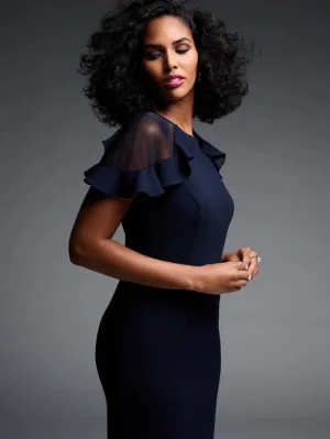 Joseph Ribkoff T Midnight Blue Dress 223744 2166