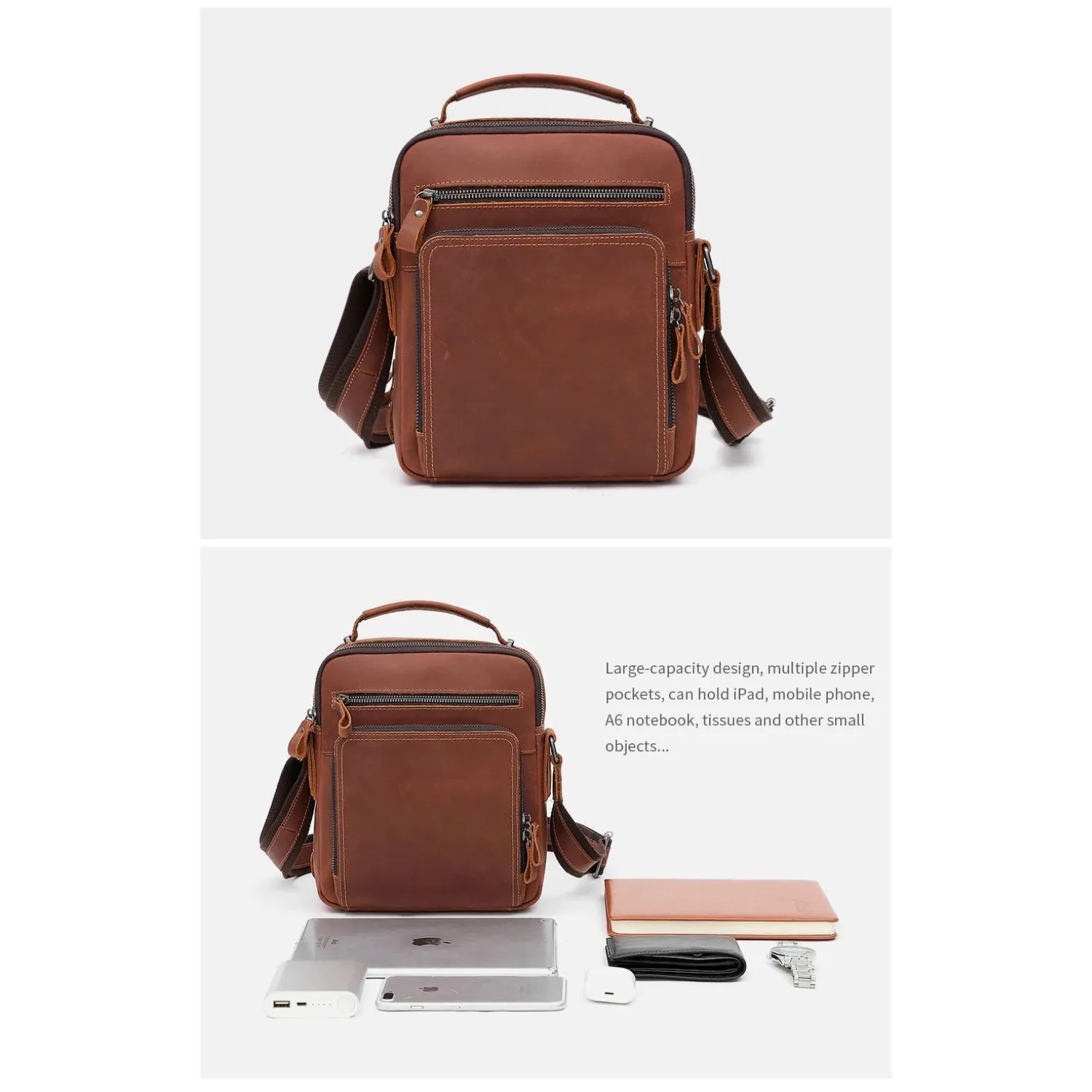 Joyir Genuine Leather Vintage Messenger Bag