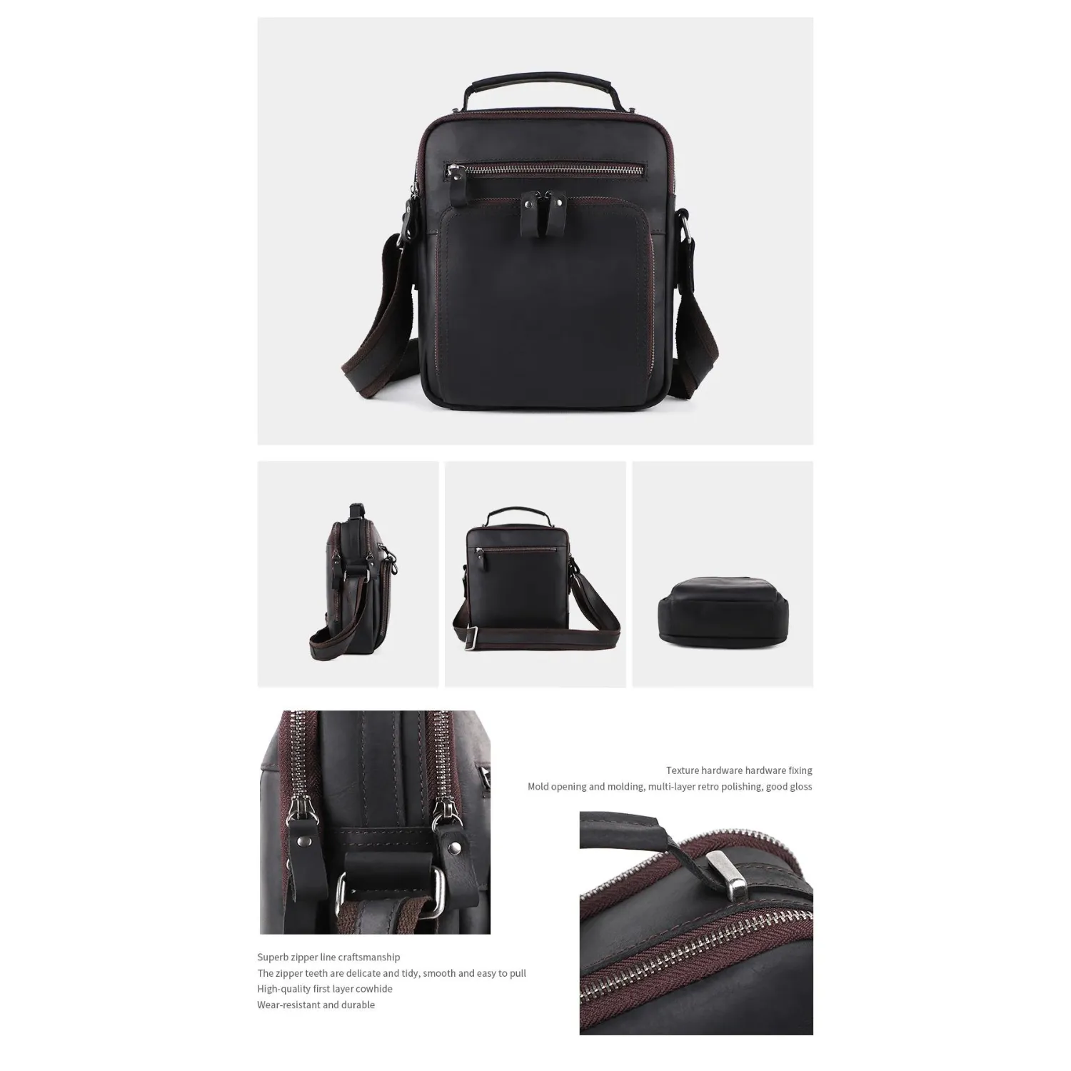 Joyir Genuine Leather Vintage Messenger Bag