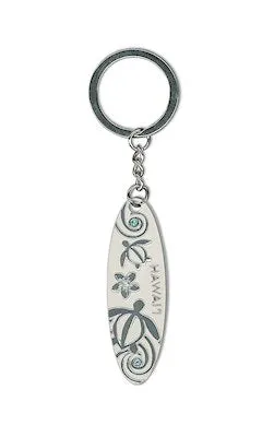 Keychain Honu Swirl, Hawaii, Pewter