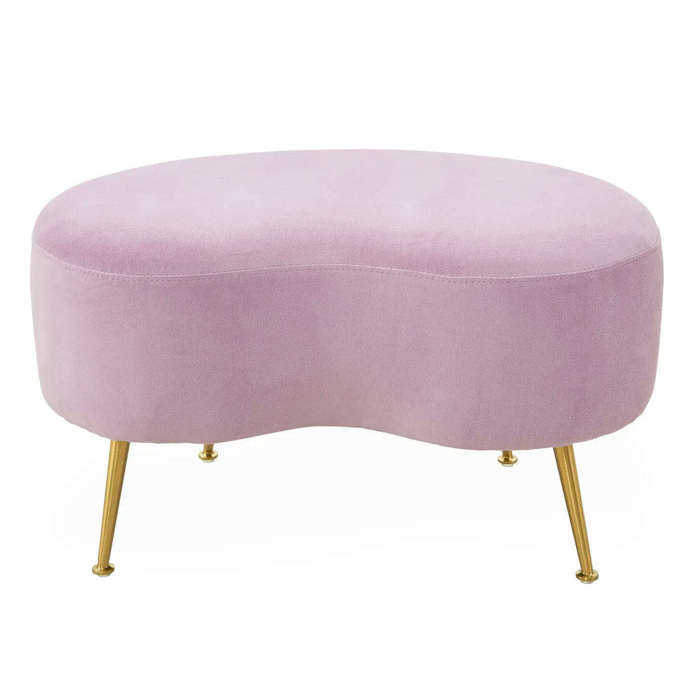 Kidney Ottoman in Rialto Lavender Velvet