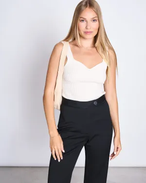 KNIT TOP FARA OFFWHITE GOTS