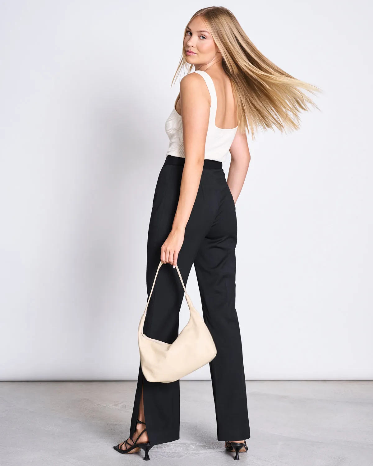 KNIT TOP FARA OFFWHITE GOTS