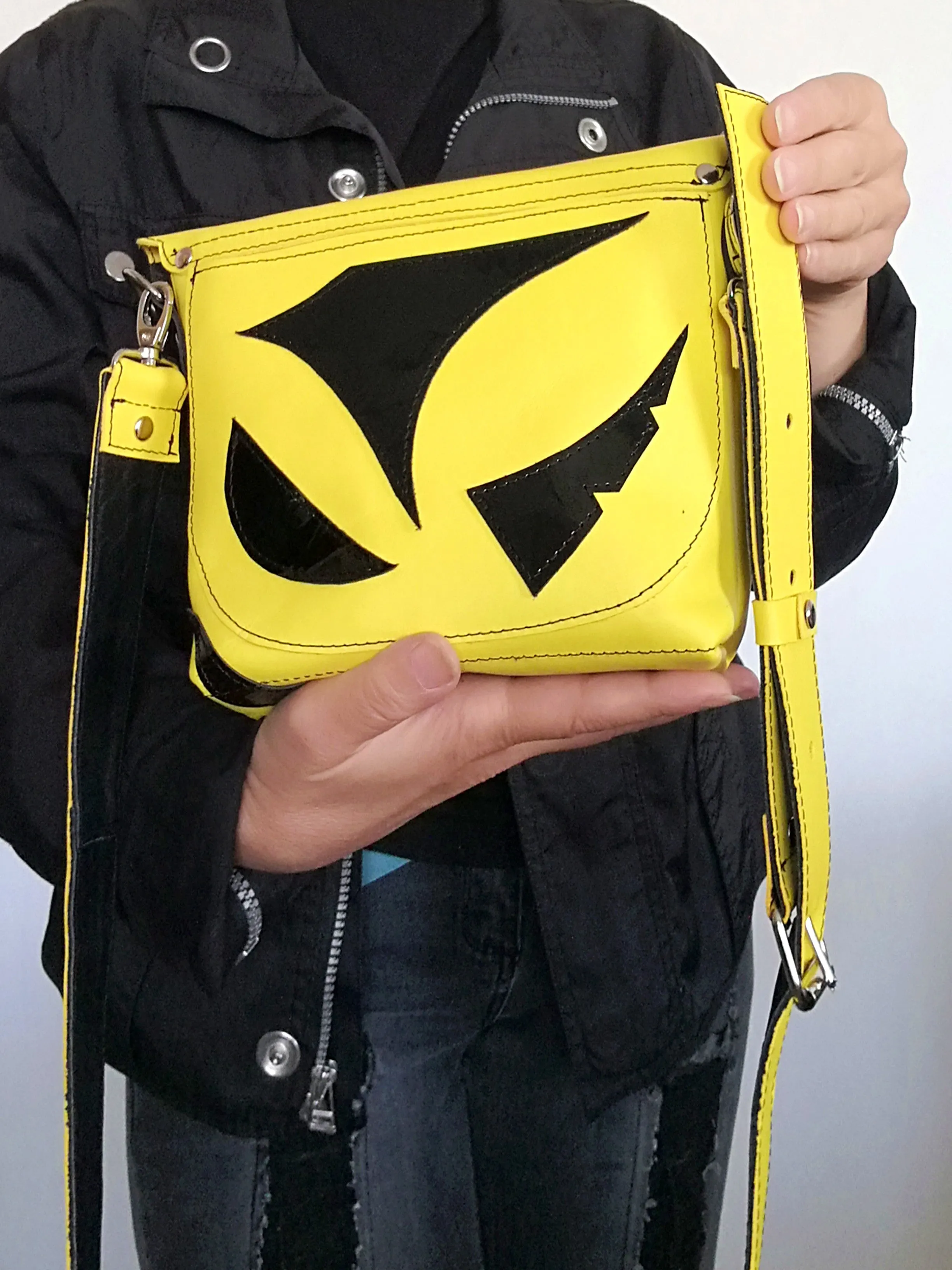 Leather Crossbody Purse Bag Yellow Mini Bag