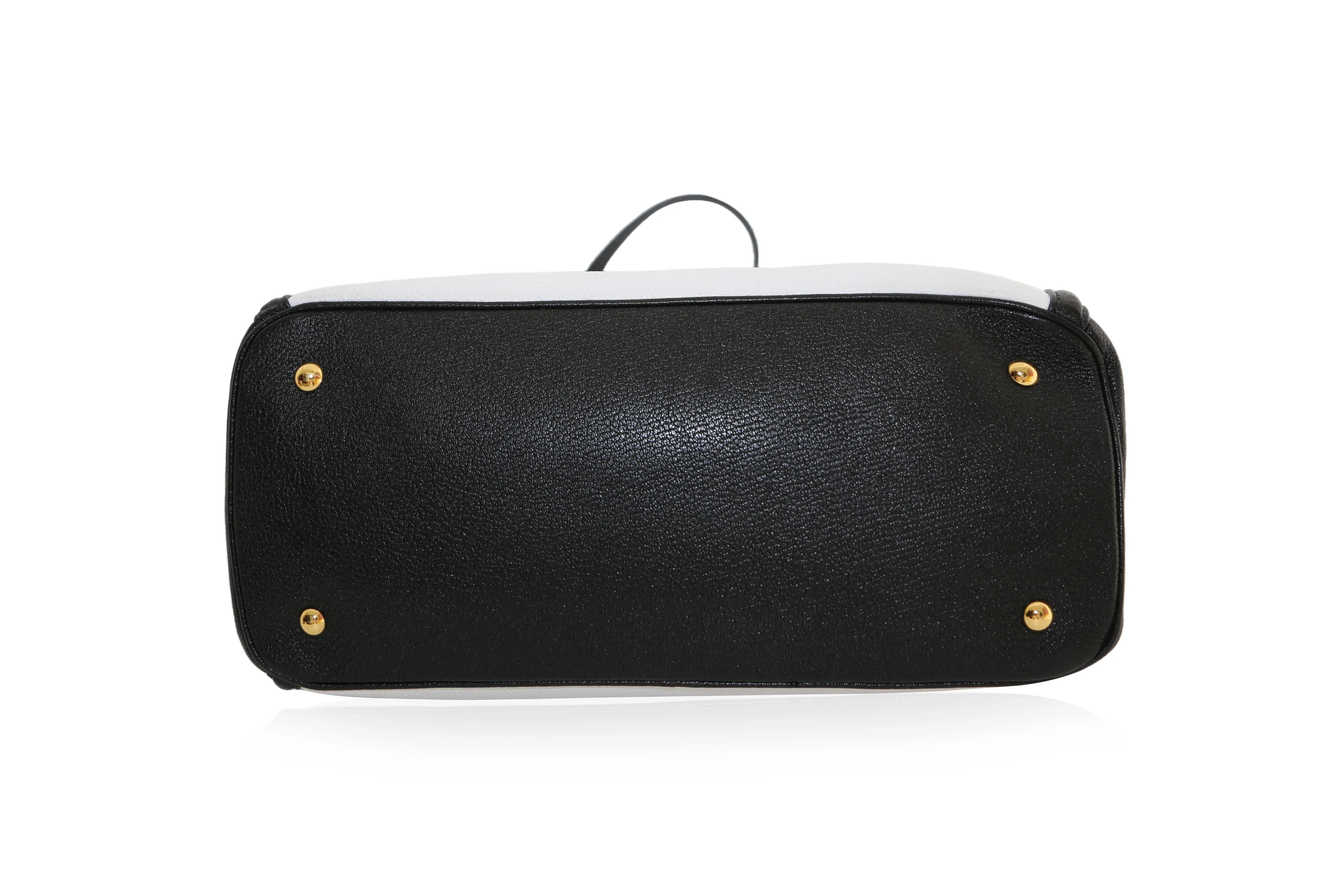 Leather Madras Tote Bag