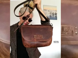 Leather Saddle Bag for Women Italian Leather Crossbody Purse Bag