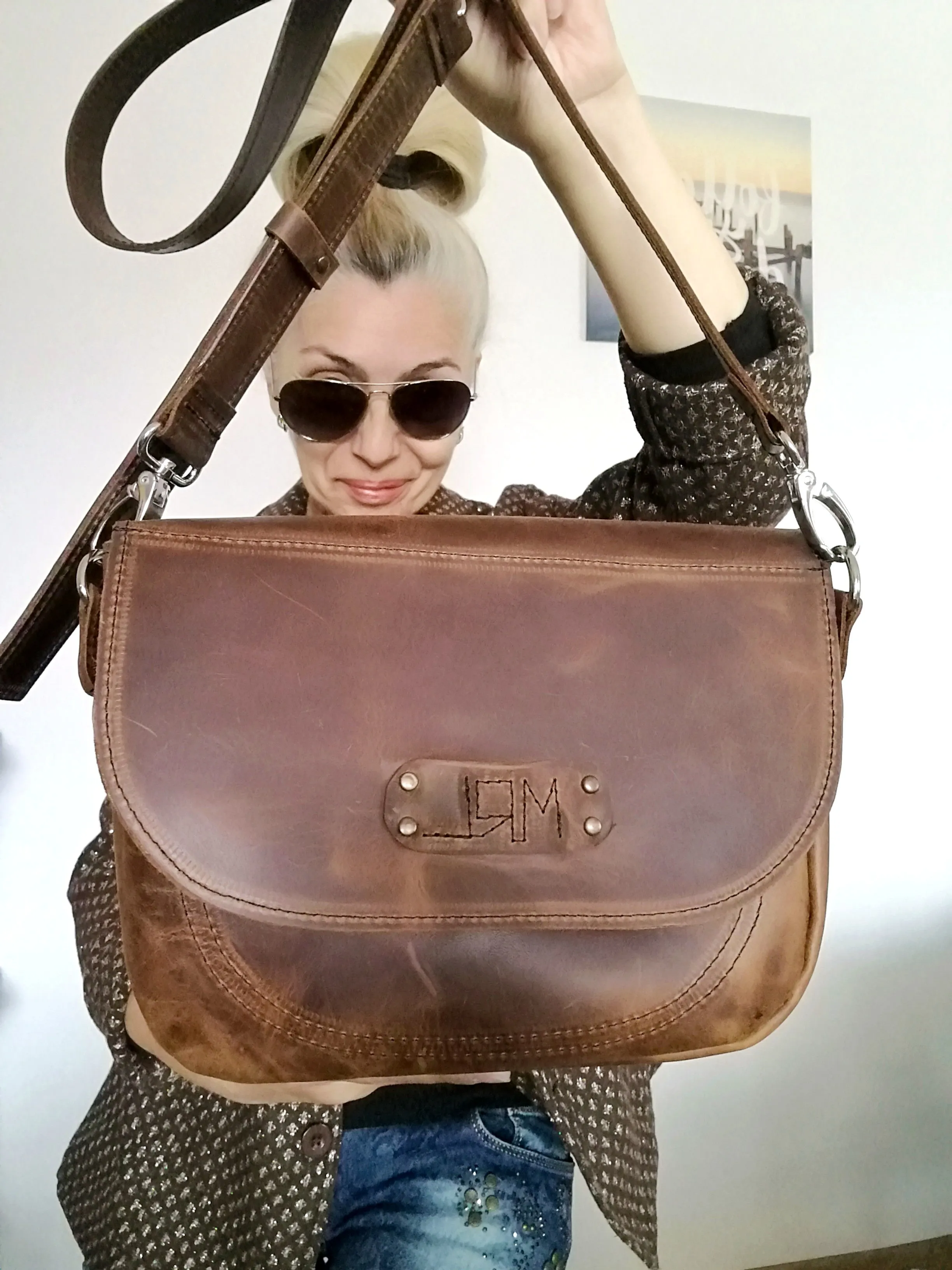 Leather Saddle Bag for Women Italian Leather Crossbody Purse Bag