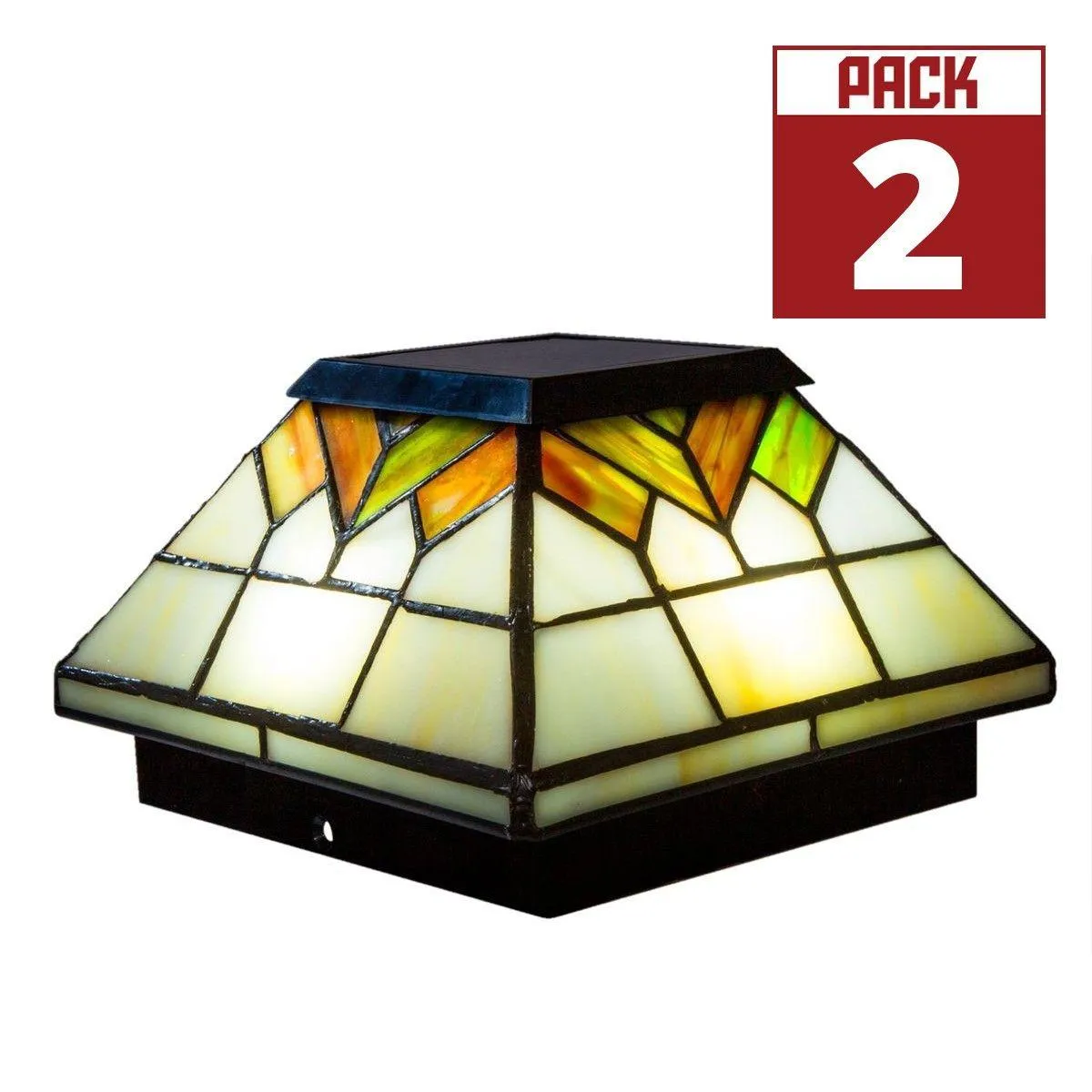 LED Solar Post Cap 4x4 10 Lumens 4500K (Pack Of 2)