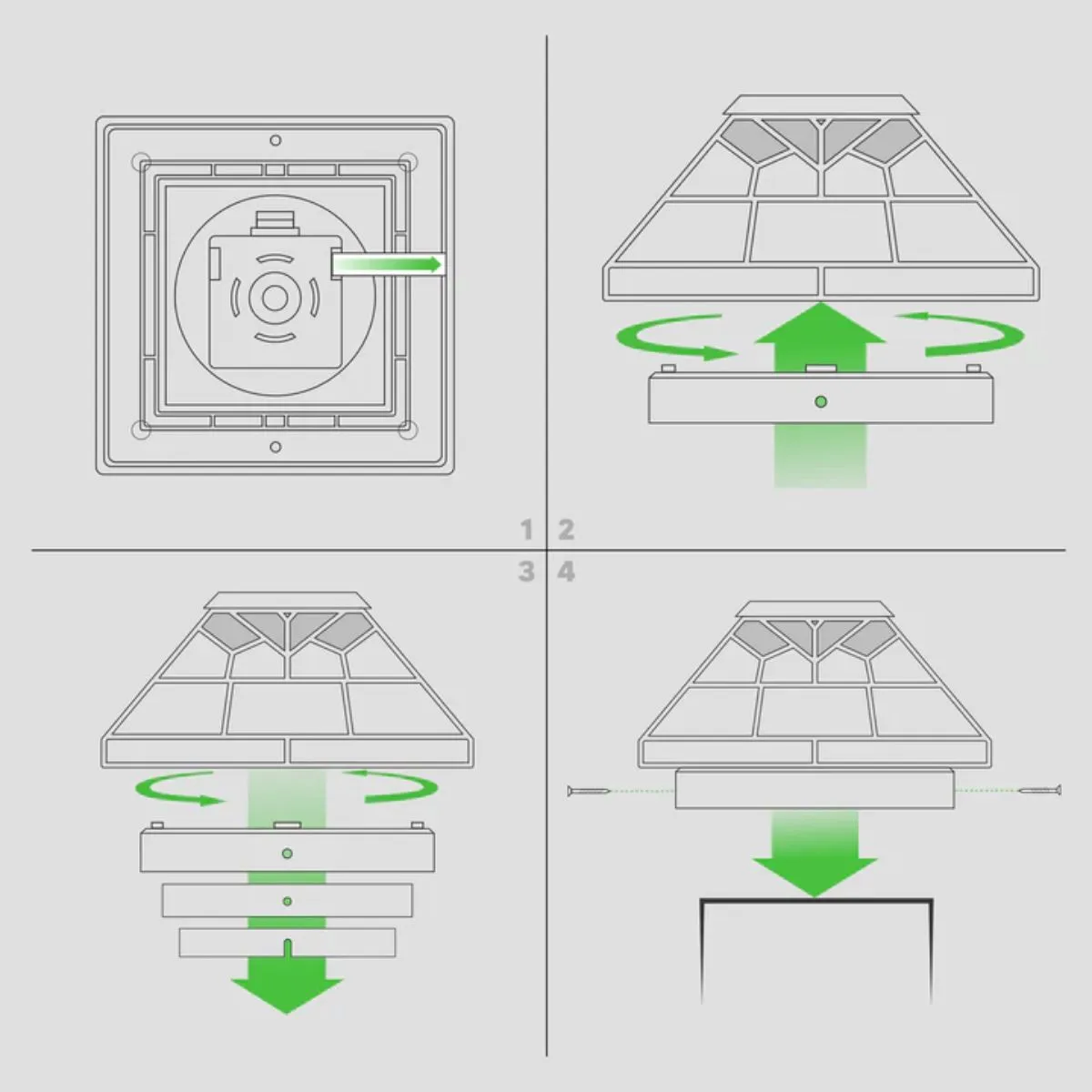 LED Solar Post Cap 4x4 10 Lumens 4500K (Pack Of 2)
