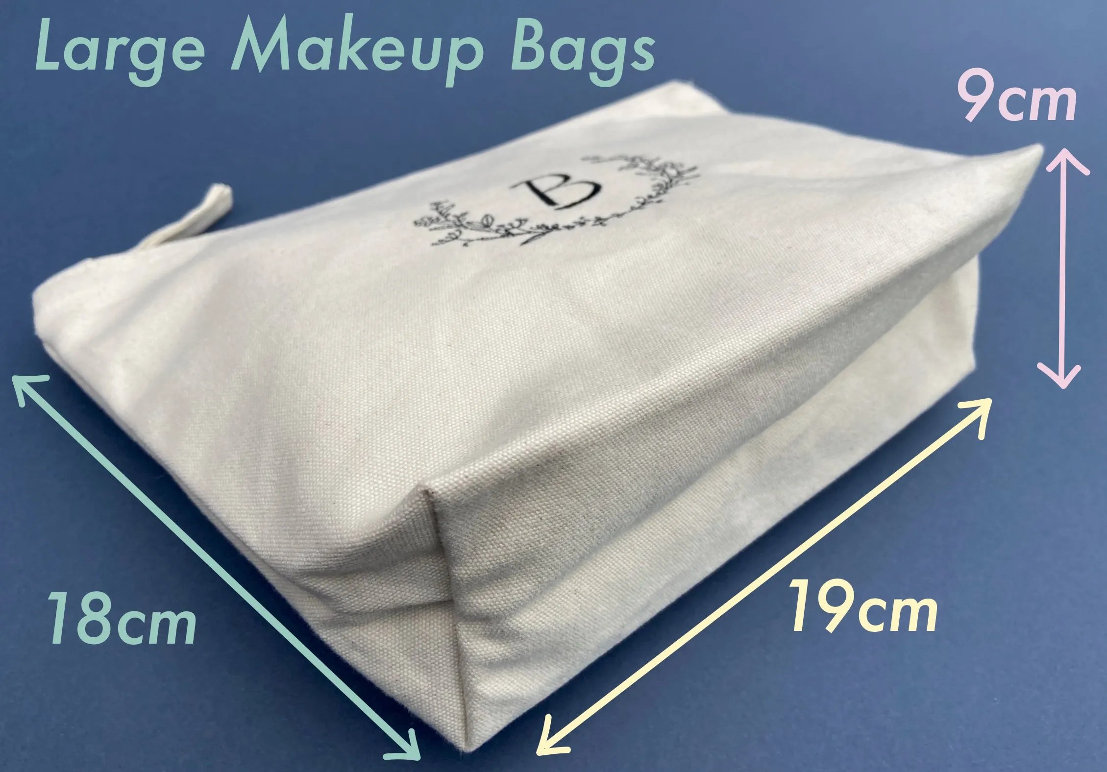 Letter Wreath Makeup Bag