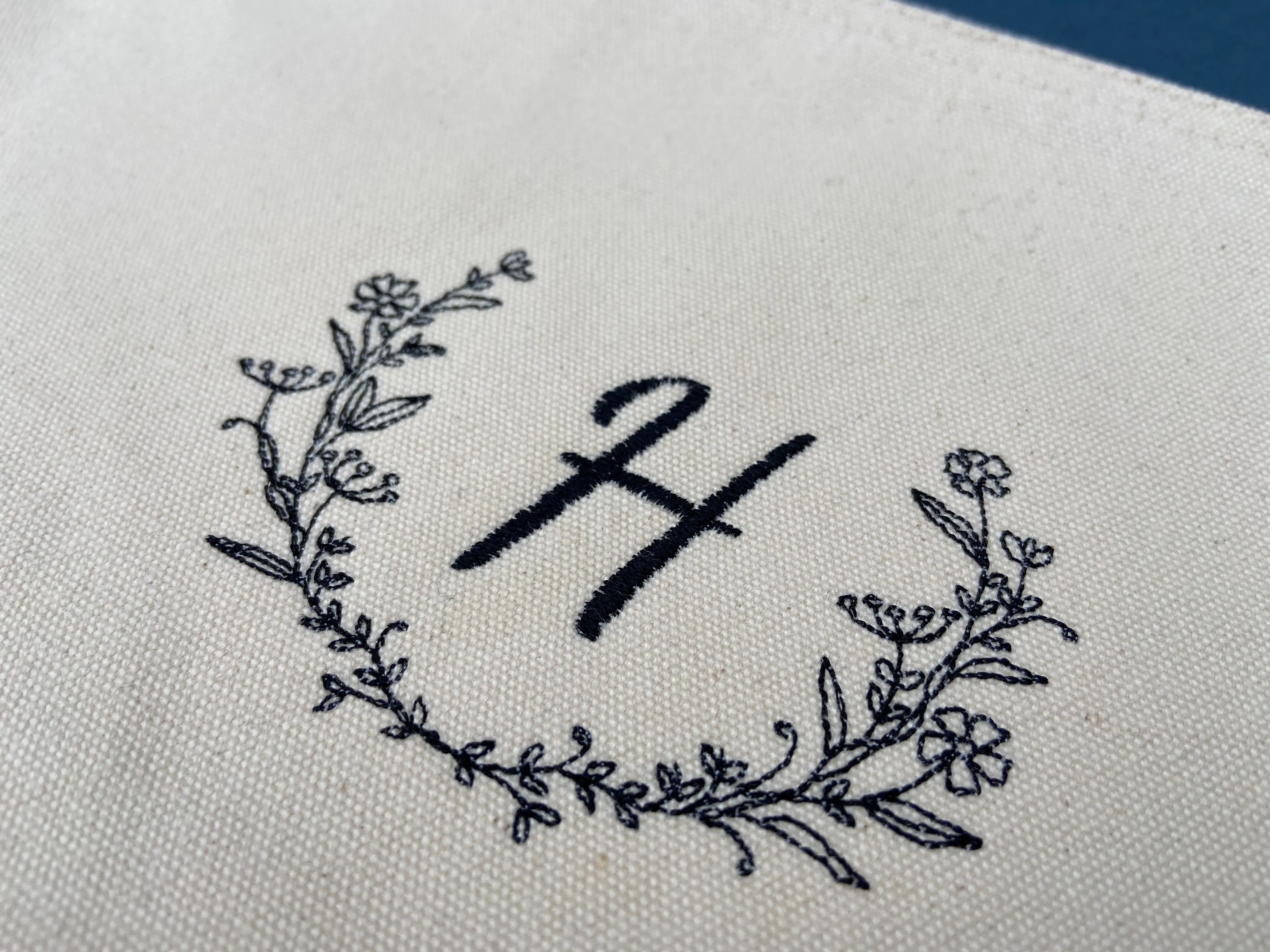 Letter Wreath Makeup Bag