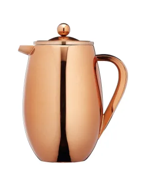 Le’Xpress Copper Finish Double Walled Cafetiere 1 Litre