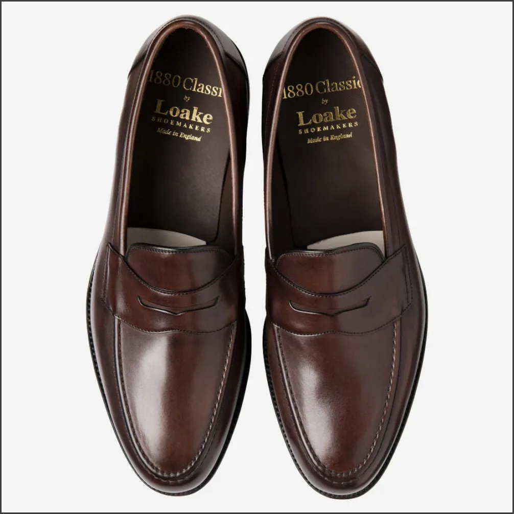 Loake Hornbeam Scorched Walnut Loafer F Fit-